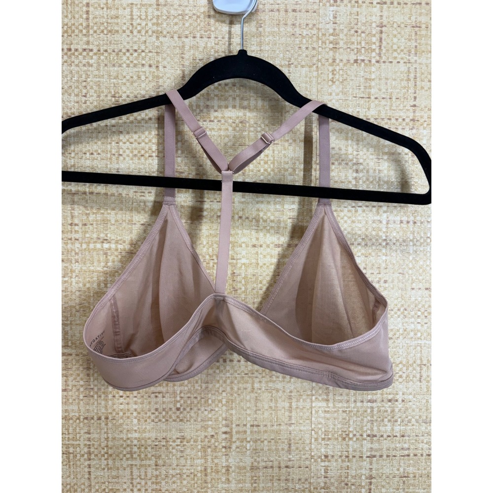Negative Underwear Sieve Demi Bra Women Size 5 Mesh Front Clasp Racerback Beige